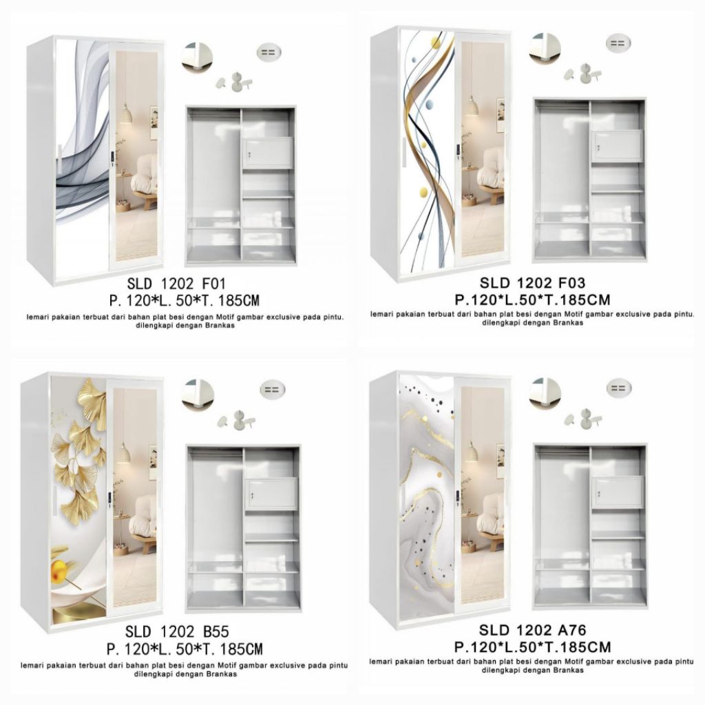 NOIS. Lemari Besi Pakaian 2 pintu - Lemari besi Baju - Lemari Besi 2 pintu. GRATIS PACKING KAYU