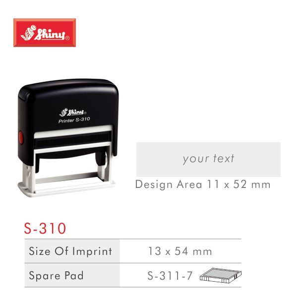 

Stempel Shiny S-310 Custom Huruf/otomatis self ink