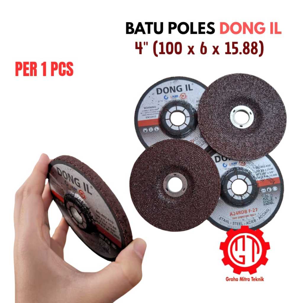 [PER 1 PCS] Batu Gerinda Poles DONG IL 4" (100 x 6 x 15.88)