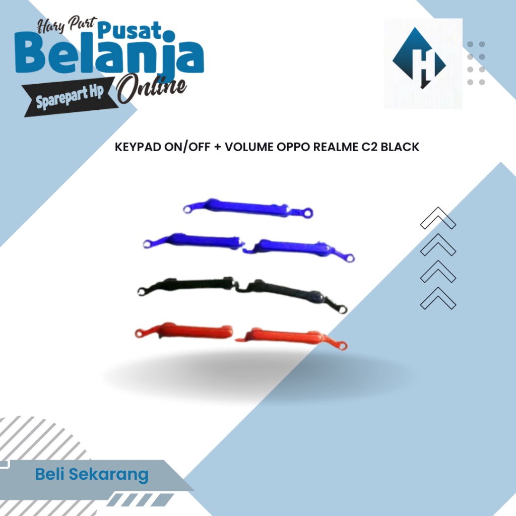 TOMBOL LUAR KEYPAD ON/OFF + VOLUME OPPO REALME C2 BLACK / TOMBOL ON OFF OPPO REALME C2