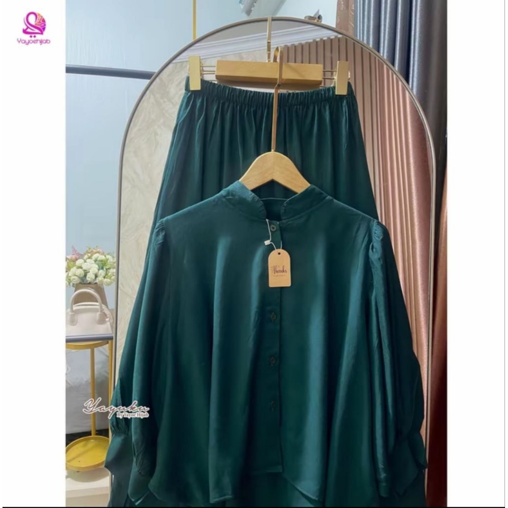 Larisa One Set Rok / One Set Rok Bahan Rayon / One Set Murah