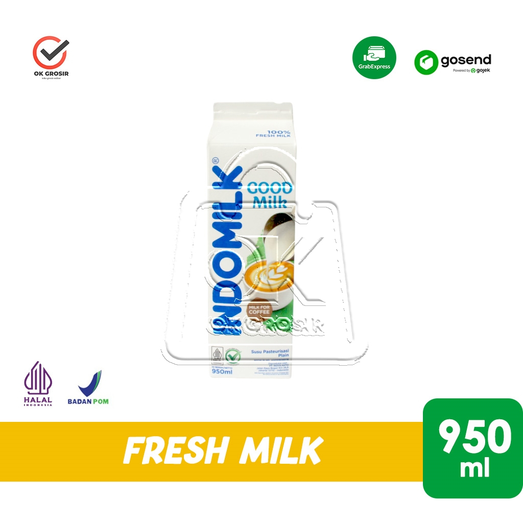 

Indomilk Fresh Milk Good Milk Susu Segar Pasteurisasi Plain 950ml (KHUSUS INSTANT)