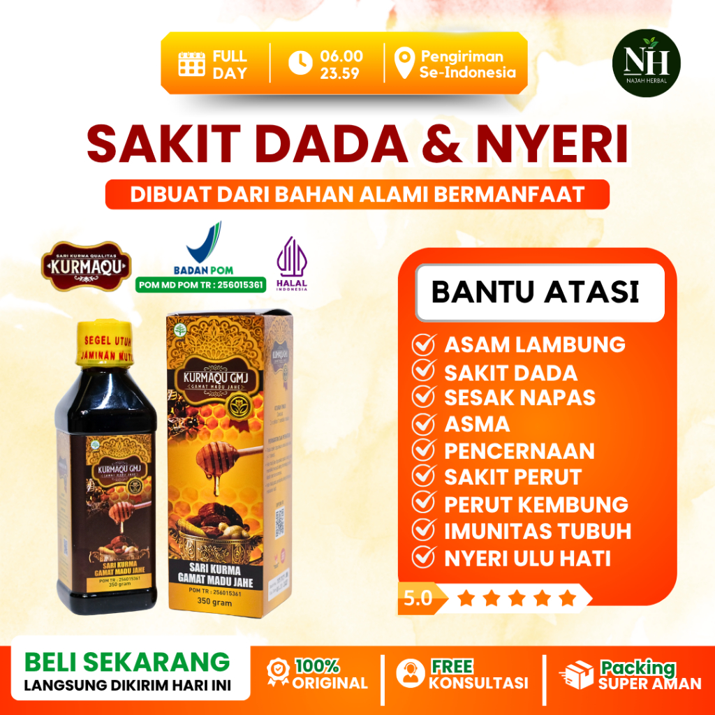 Obat Sakit Dada Dada Nyeri Nyeri Dada Sebelah Kanan dan Kiri Jantung Sesak Nafas KURMAQU  Obat Sakit