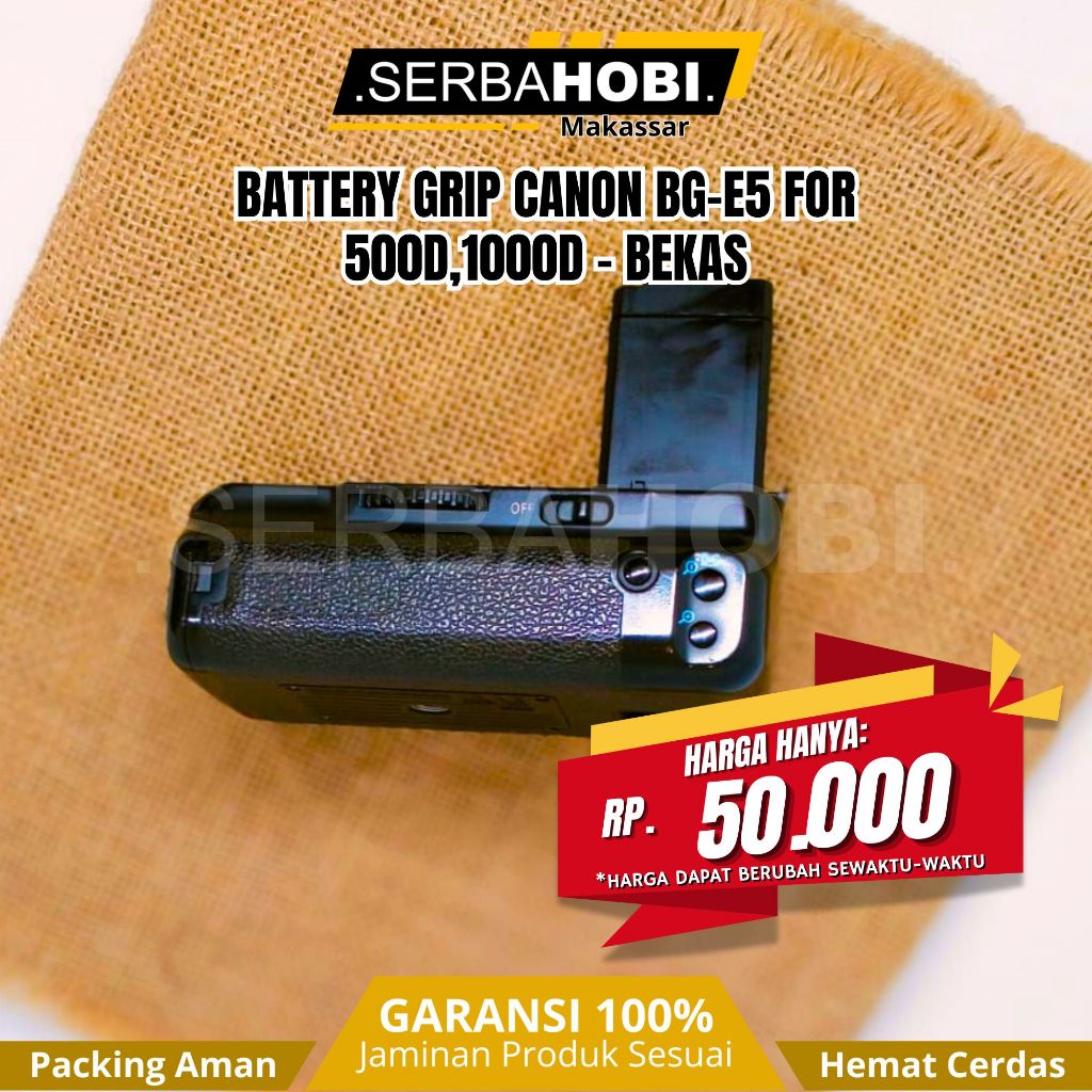 Battery Grip Canon BG-E5 for 500D / 1000D – Siap Tahan Lama, Bekas