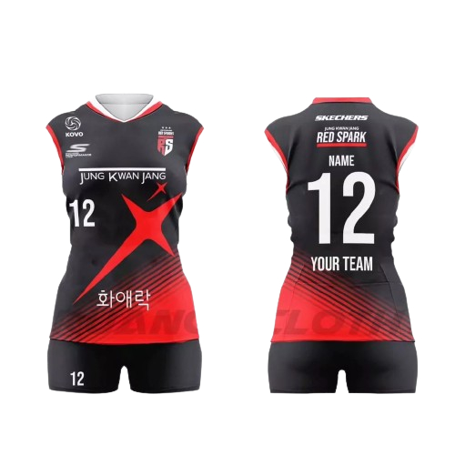 JERSEY Voli wanita RED SPARK terbaru free nickname & nomor