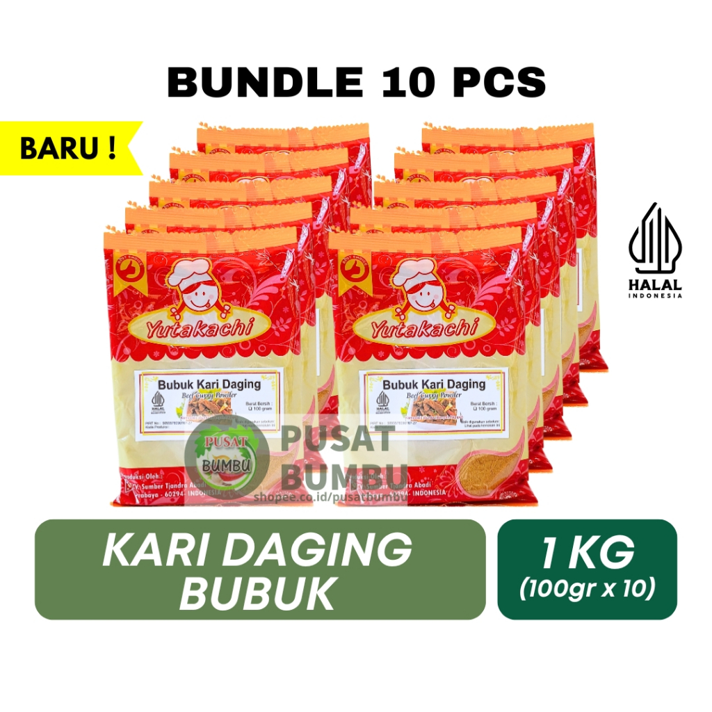 

[BUNDLE] Bumbu Kari Daging Premium 100gr (10pcs) | Indian Curry Powder | Bubuk Kare Halal | Pusat Bumbu