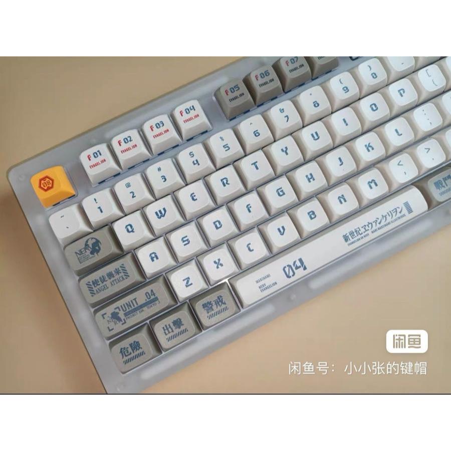 Keycaps PBT Dye Sub EVA 04 Grey Yellow XDA Profile