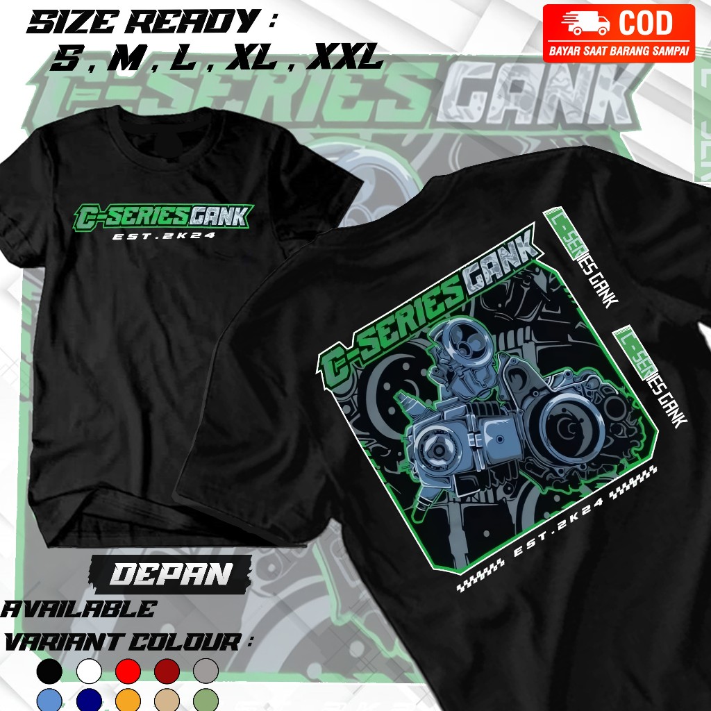 JOJOKAOS-Kaos C Series Gank V2 / Baju T-shirt Distro C-Series Gank Est 2K24 / Pakaian pria wanita