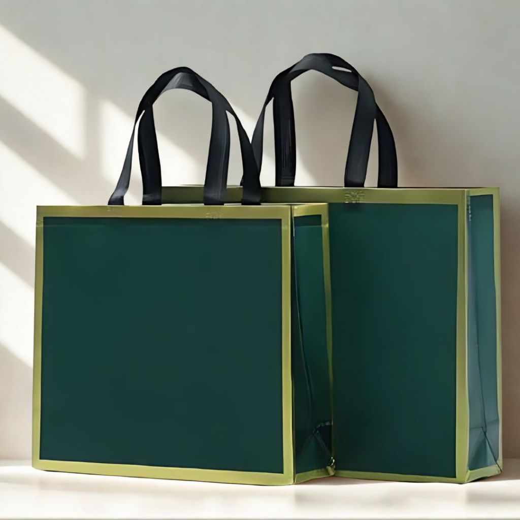 

Eco Tas Hijau Polos -Tas Spunbond-Tas Belanja-Tas Souvenir premium-Tas Lipat -Tas Kado - Tas Hampers