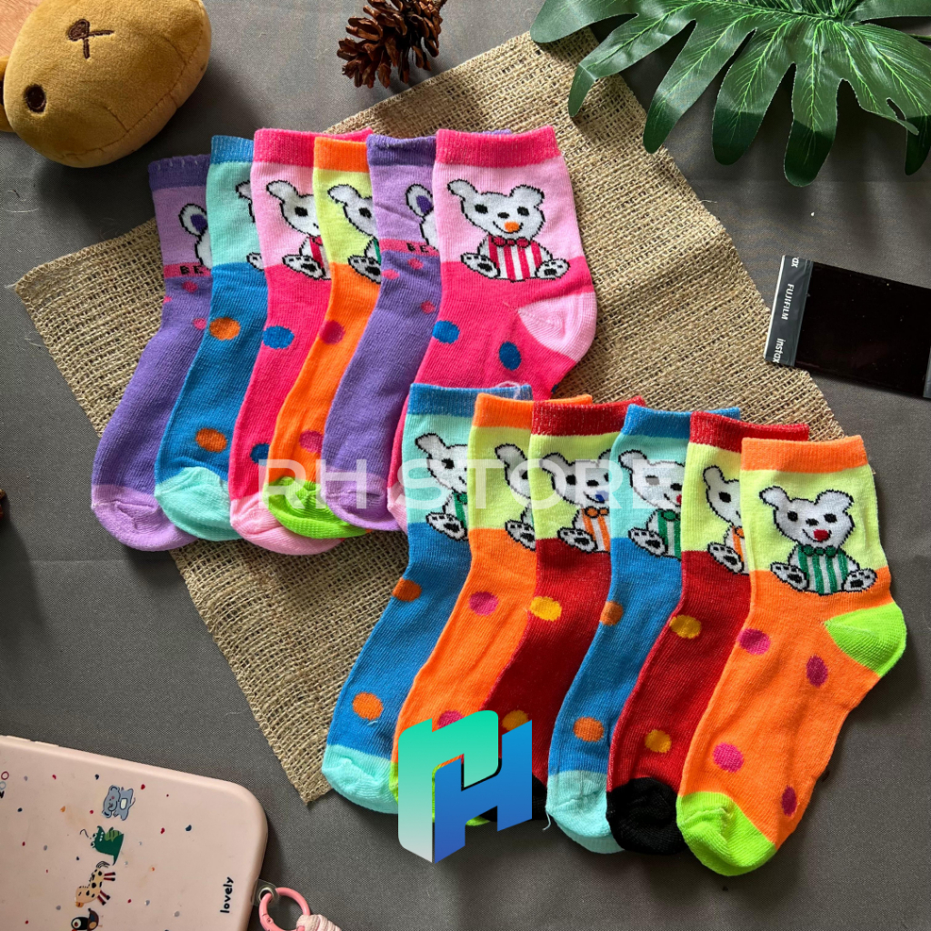 Kaos Kaki Anak SD Panjang Motif Cowok Cewek