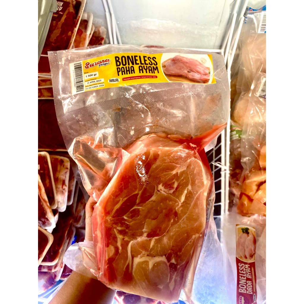 

Boneless Paha Ayam mentah 500gr / boneless paha ayam mentah frozen