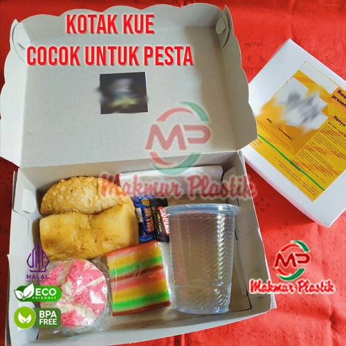 Kotak kue / Snack Box KRAFT  / BOX SNACK ECO KRAFT RENDA / DUS KOTAK KUE  / Box Dus Nasi Kraft Renda