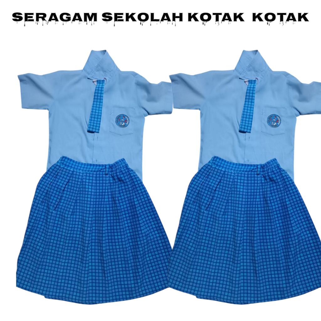seragam sekolah kotak kotak TK/PAUD
