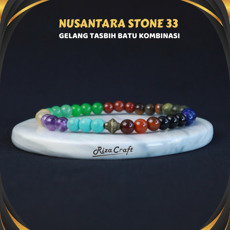 Gelang Tasbih Kristal 33 Butir Aesthetic Batu Alam Pirus Biru - Kecubung Ungu - Citrine Rambut Sedan