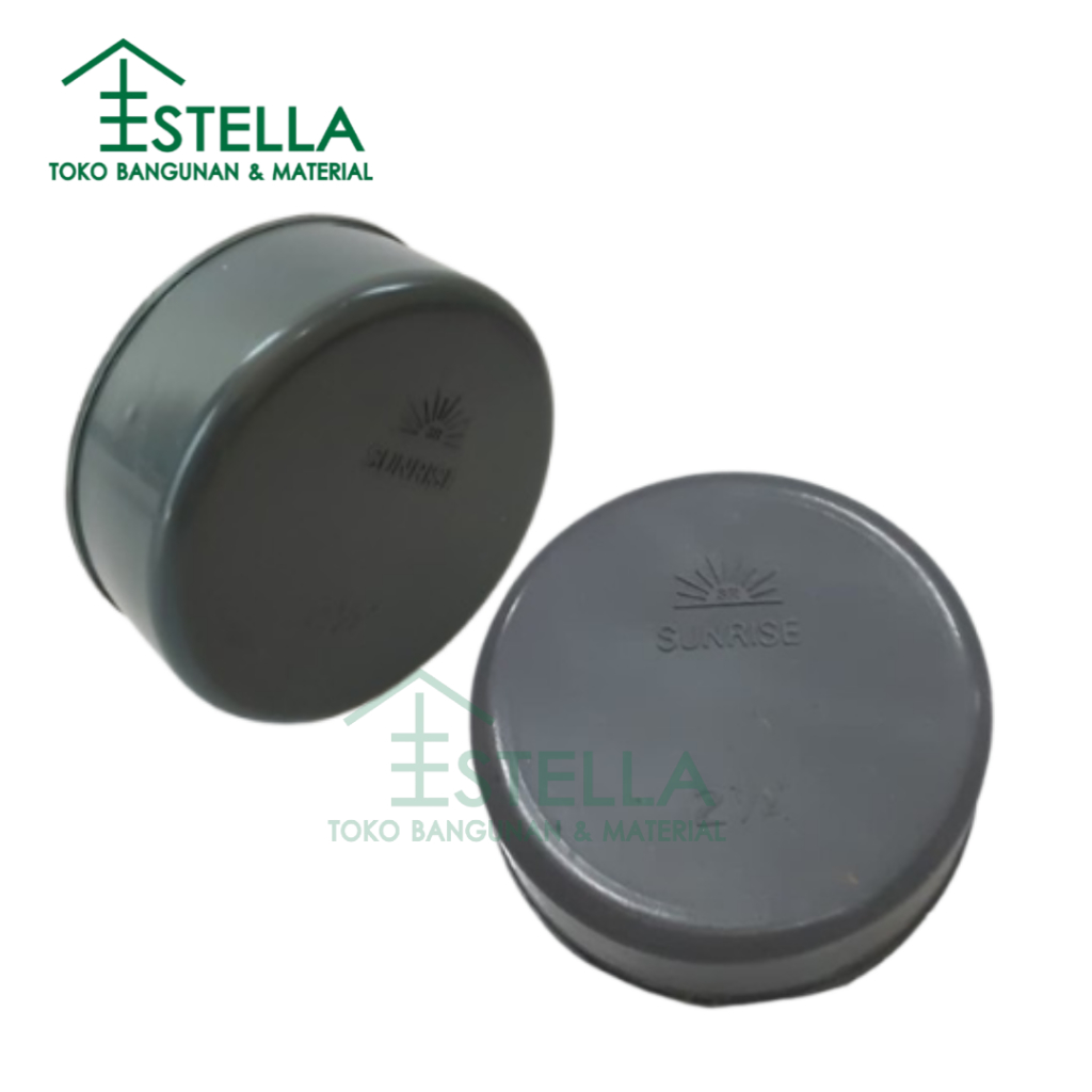 Dop 2 1/2" Inch PVC | Dop Pipa 2 1/2" Inch  | Cap 2.5" Inch | Tutup Pipa Polos 2 1/2" / DOP SUNRISE 