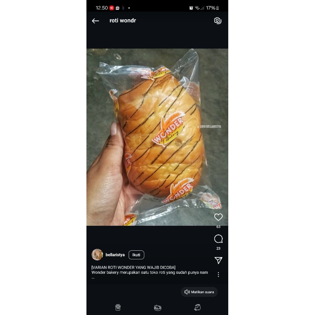 

roti wonder enak sekali