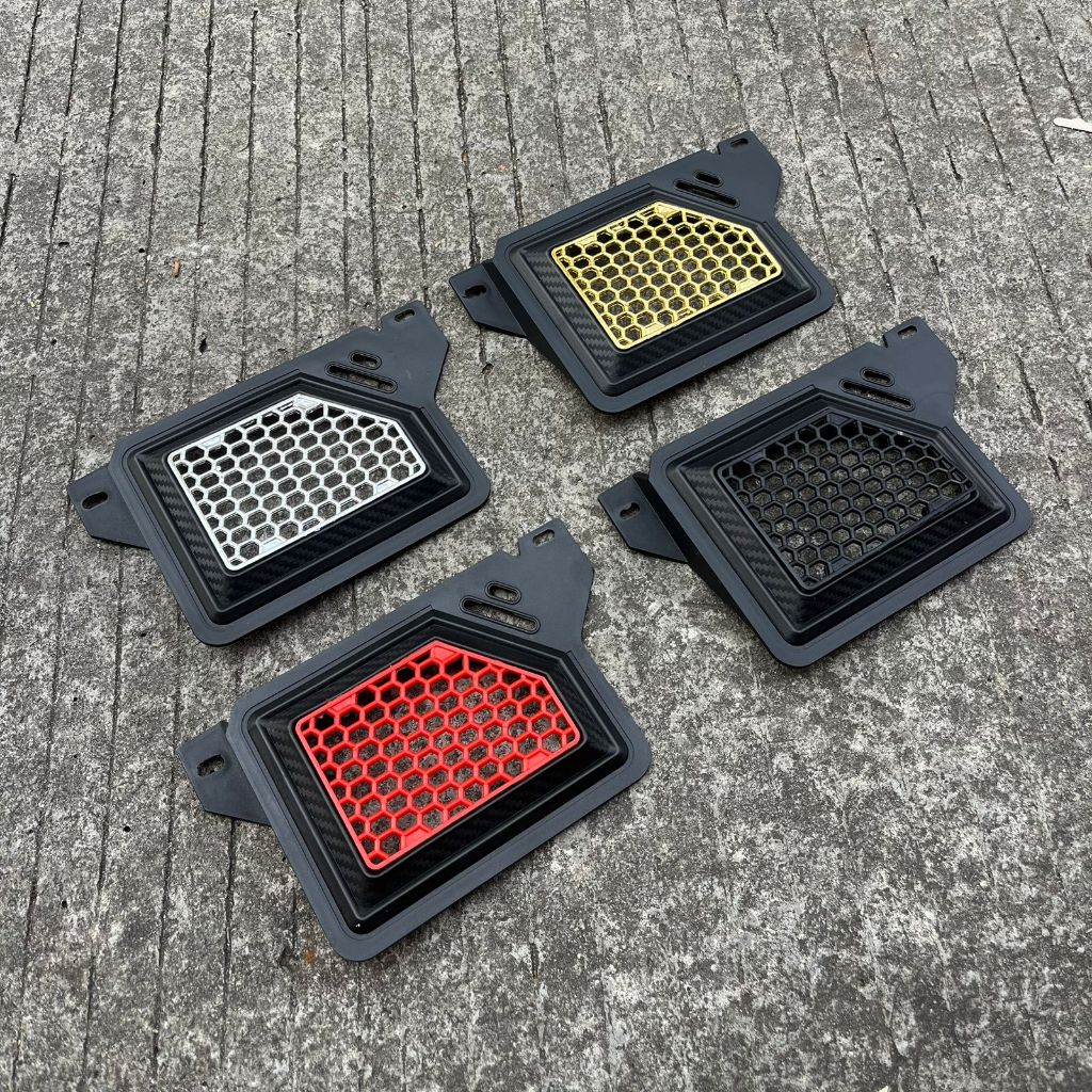 COVER TUTUP RADIATOR VARIASI MOTOR YAMAHA NMAX AEROX LEXI MODEL KARBON MATERIAL BAHAN PLASTIK ABS CO