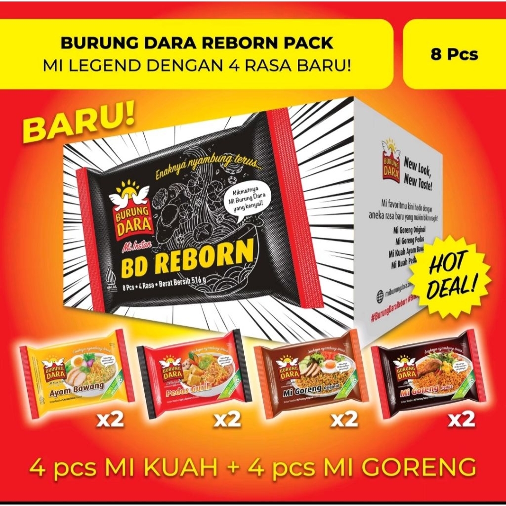 

Mie Burung Dara Instan Reborn 8pcs