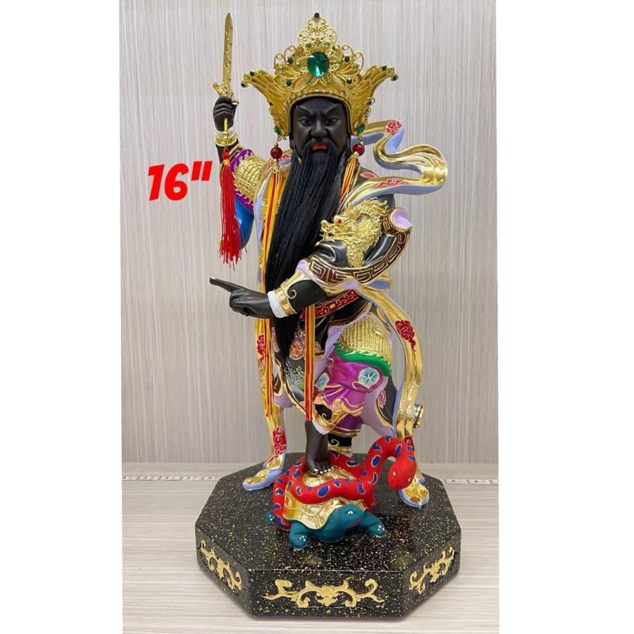 patung dewa hian tian shang ti / siong te kong / HIAN THIAN SIANG TEE /  /Xuan Tian Shang Di - kayu 