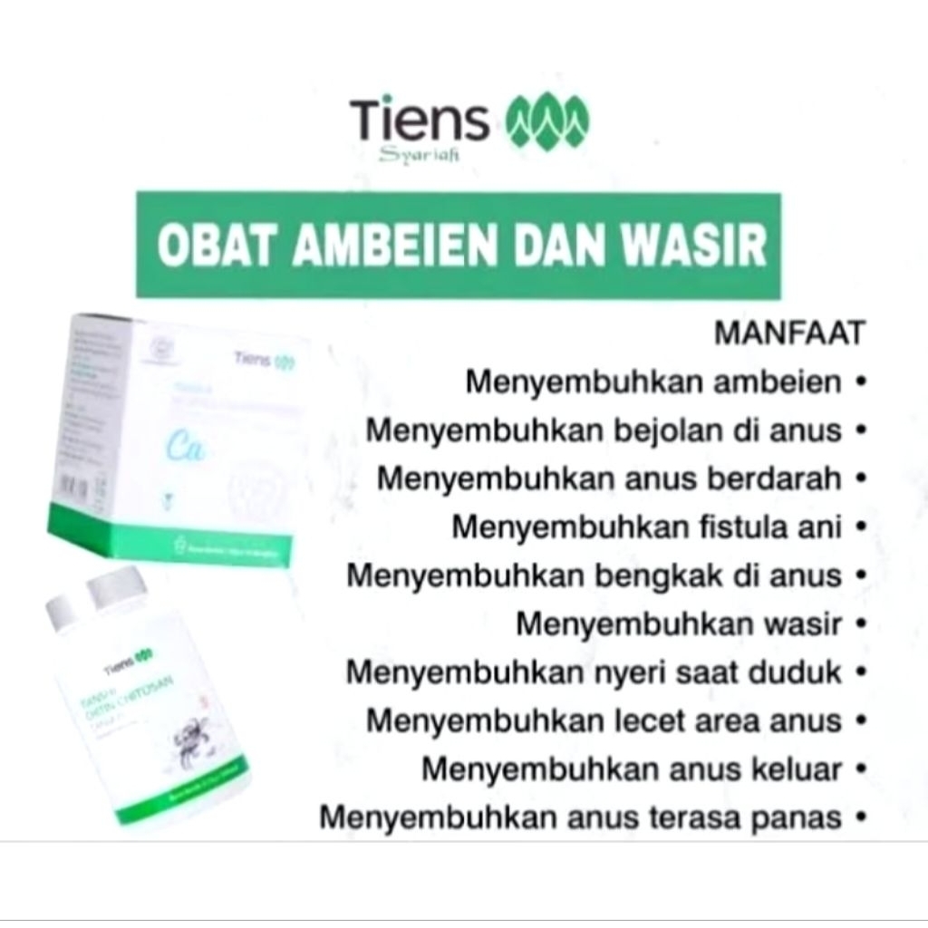 Tiens Tcm Herbal China Ambeien Wasir Ambien Ambeyen Ampuh Fitofarmaka Bpom Halal Original