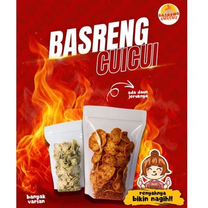 

(BASRENG CUICUI) Keripik Basreng Daun Jeruk 200 gr- Level pedas bisa pilih sendiri