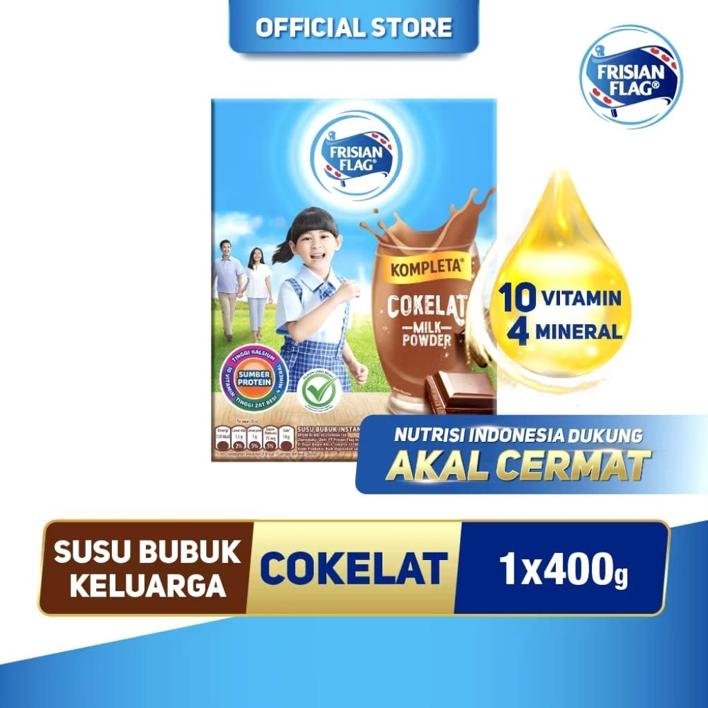 

Frisian Flag Susu Bubuk Keluarga Kompleta Cokelat 400g
