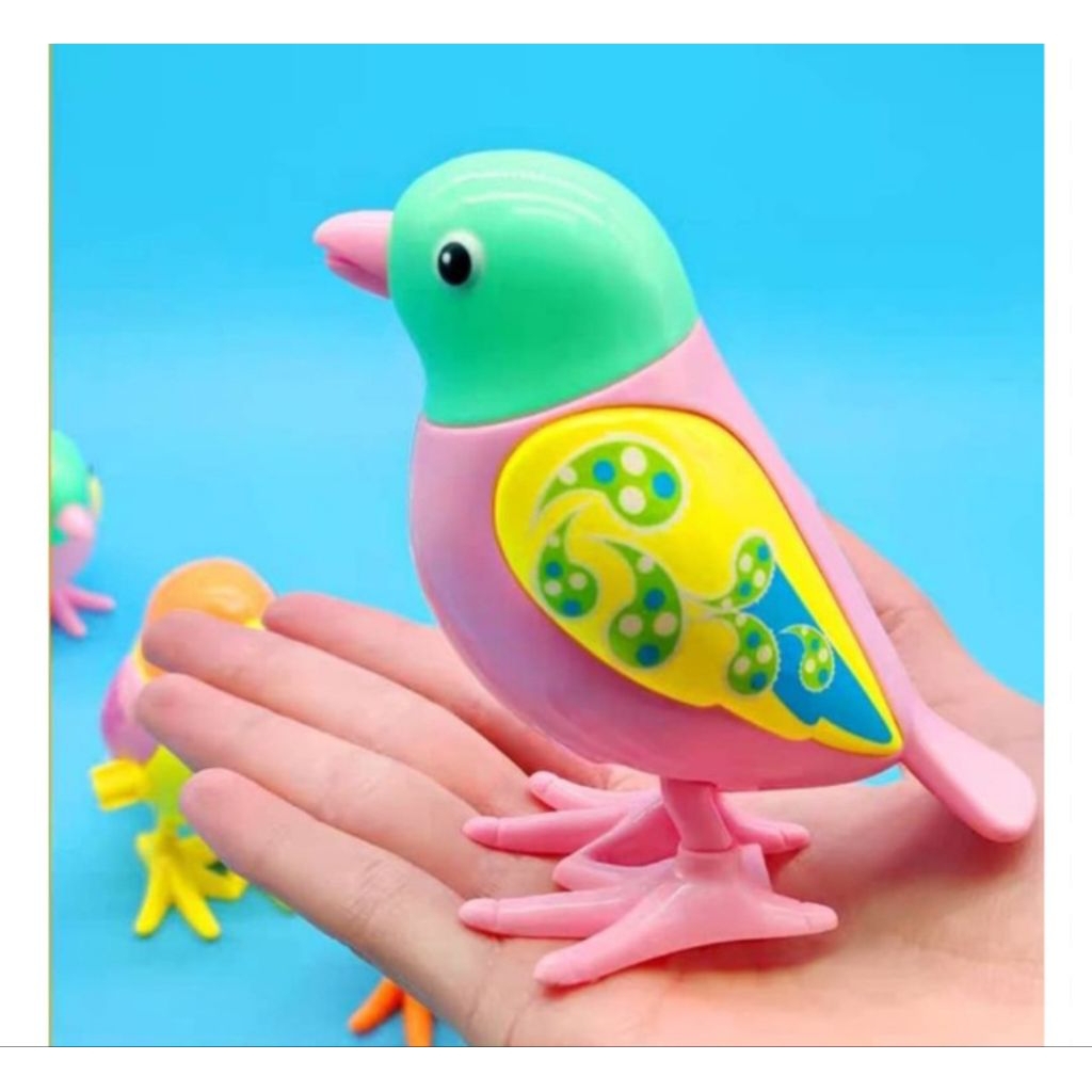 Mainan Burung Plastik Angin Burung Pipit Kecil Lucu Mainan Hewan Burung Musim Semi untuk Anak-anak