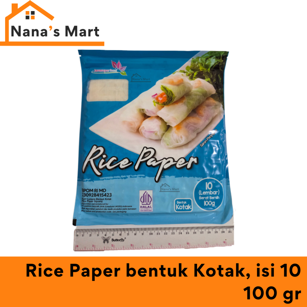 

Rice Paper Petak/ Kotak isi 10 Lembar/ Banh Trang High Quality Rice Paper/ Kulit Lumpia Vietnam Rice Paper/ Rice roll spring roll/ Salad Wrap