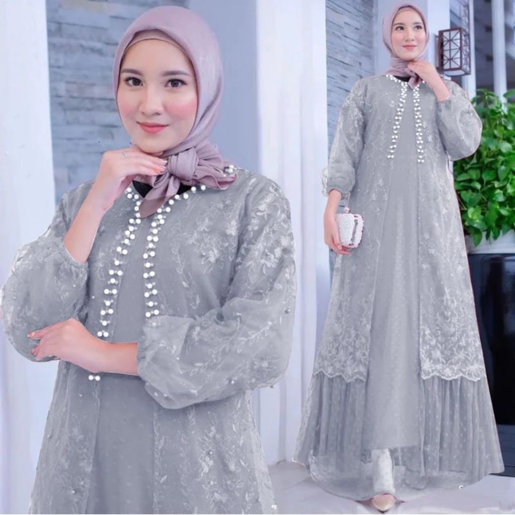 Gamis Maxi Utari dress muslim gamis pesta gamis brukat baju muslim wanita dress muslimah gamis konda