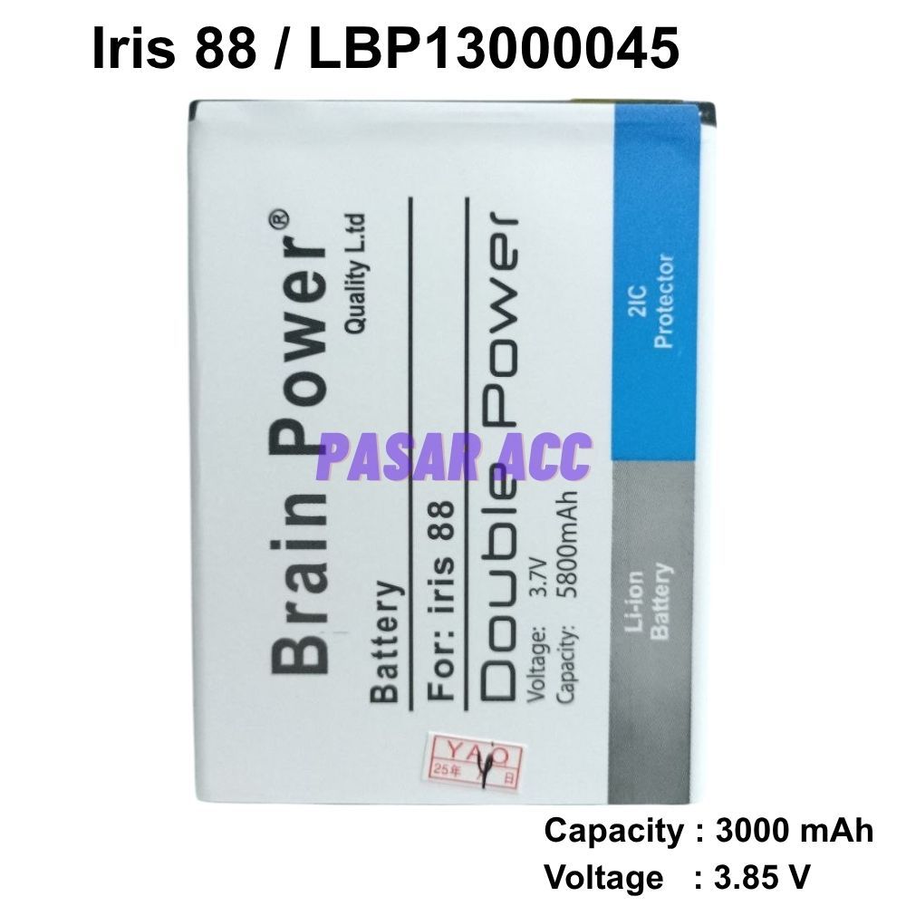 Baterai Lava Iris 88 - Z61 - 88 Lite - 61 - LBP13000045 - LN9910 - LBI12350062 Double Ic Brain Power