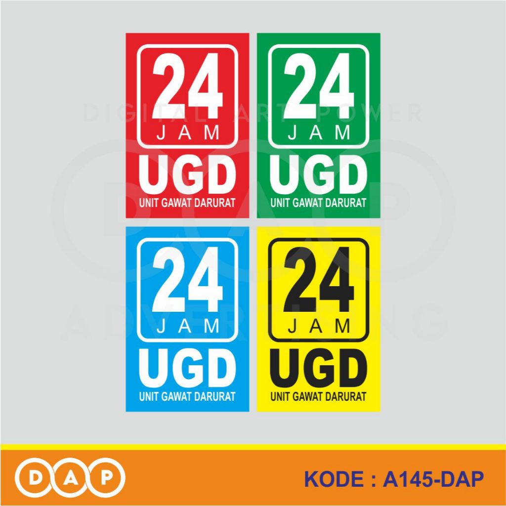 

A145 - Acrylic Sign, Stiker Akrilik 24 Jam UGD, Tahan Air, Tidak Pudar, Termurah, dan Bisa Custom