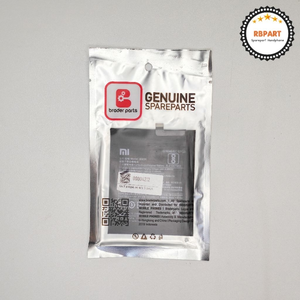 Battery ORIGINAL Braderparts XIAOMI MI MIX 3 BM3K