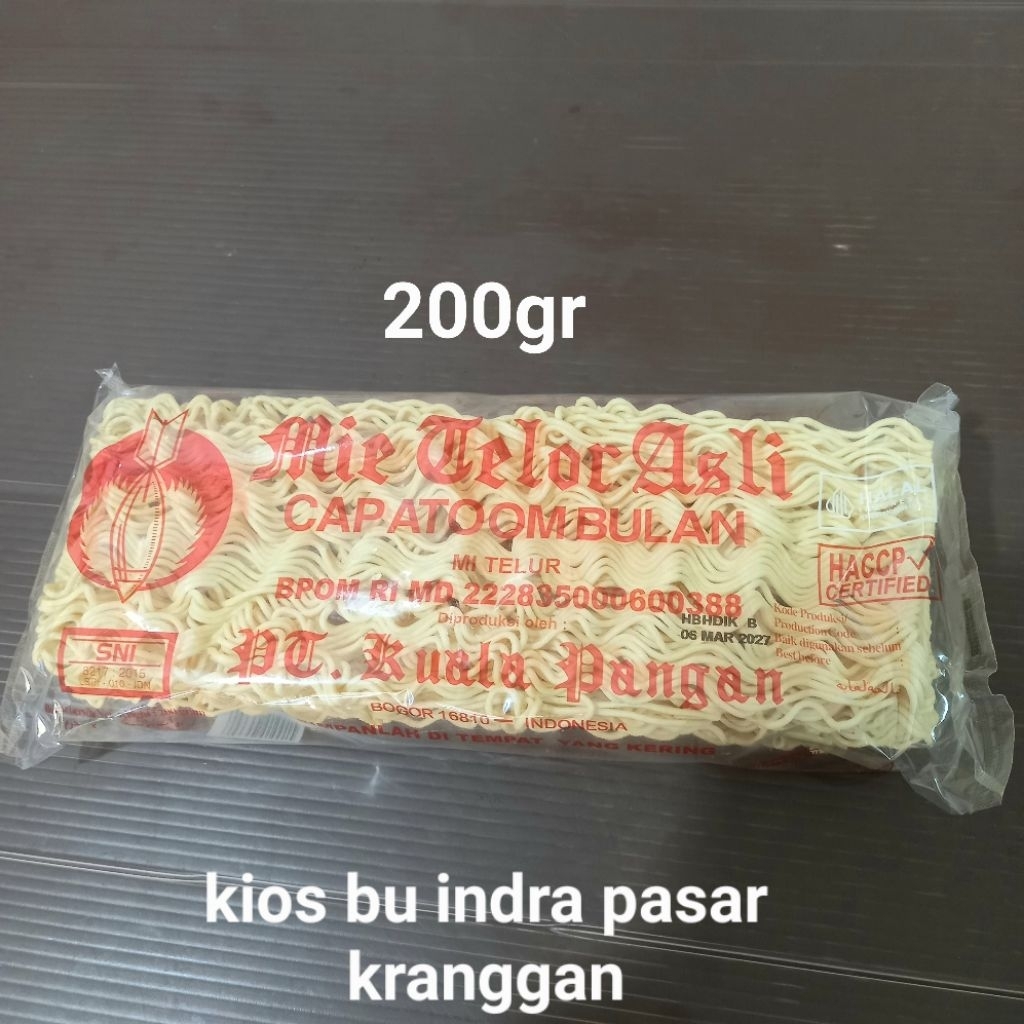 

mie atom 200 gr kering telor asli cap atoom bulan