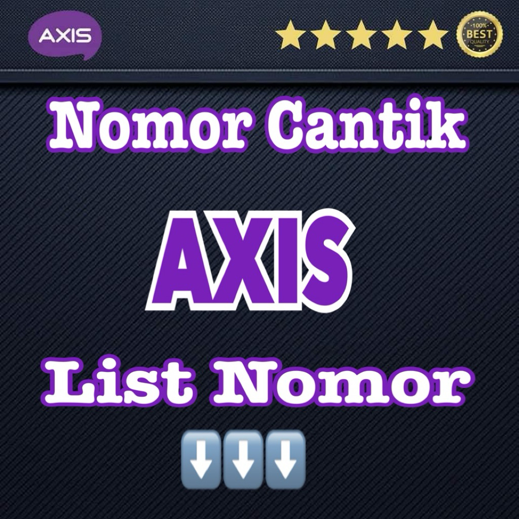 Nomor Cantik Axis - Kartu Perdana Axis Ujung Triple
