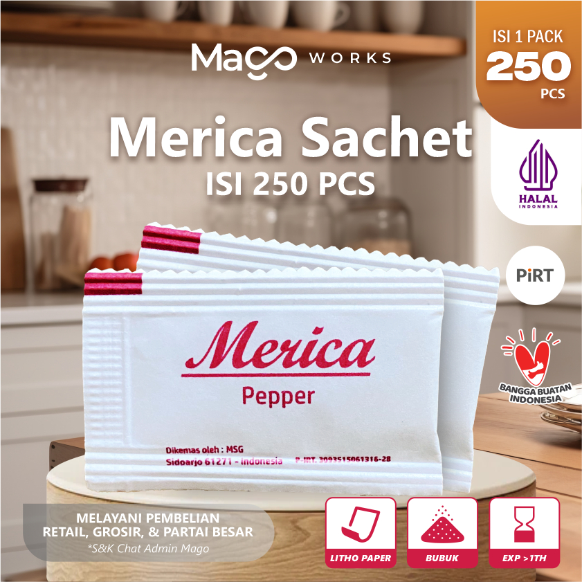 

Madani Sukses Gemilang / Merica Sachet / Lada Bubuk / 1 Pack isi 250 pcs