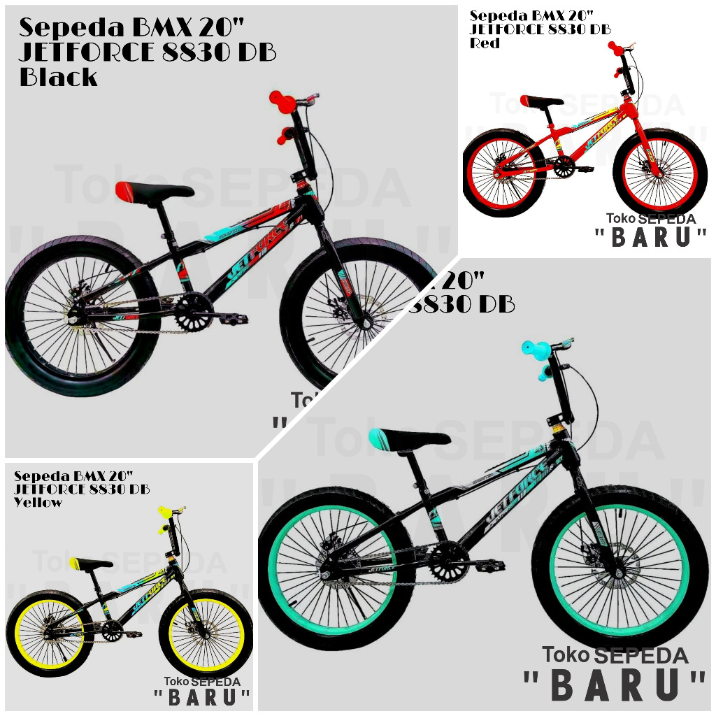 TB - Sepeda BMX JETFORCE Ukuran 20 Inch Ban 3.0 Disc Break