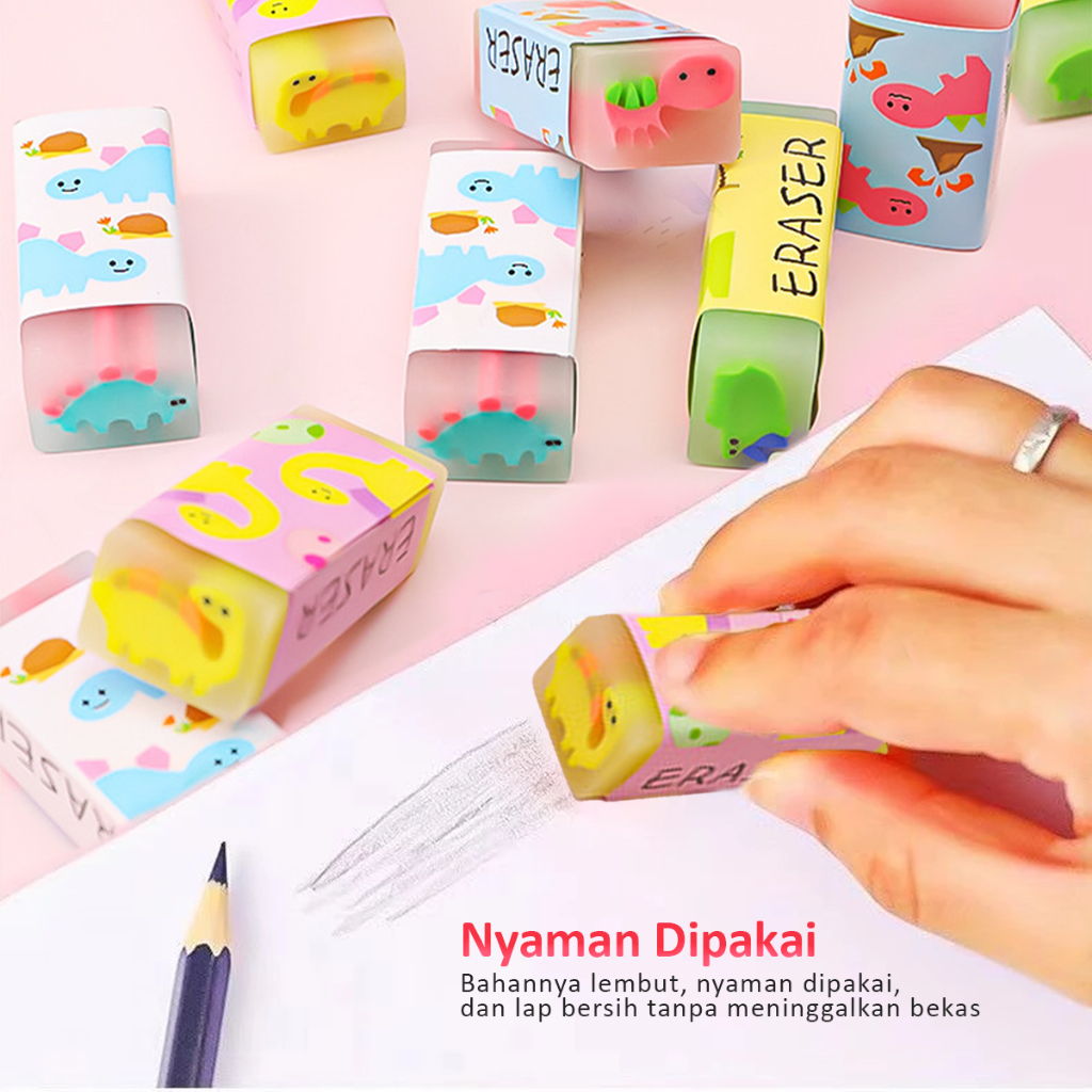 

Penghapus Pensil Motif Cartoon Little Dinosaur Eraser Learning Import COD Stationery 787