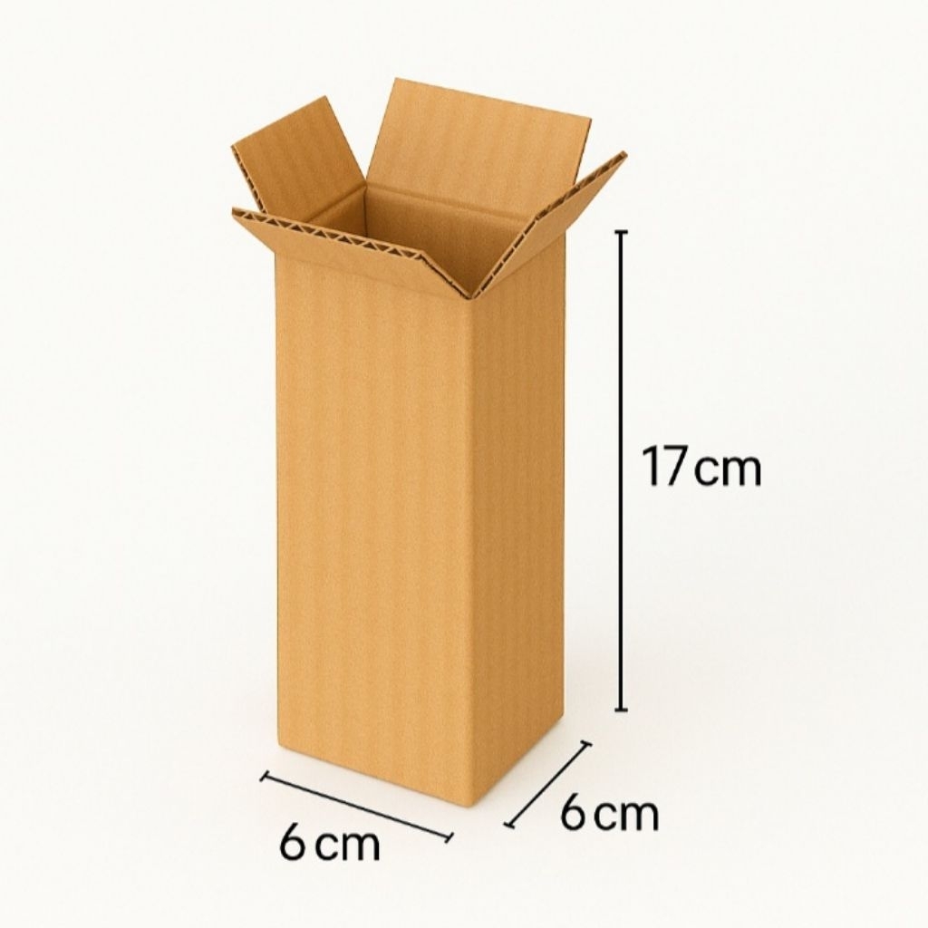 

kardus packing ukuran 6x6x17cm