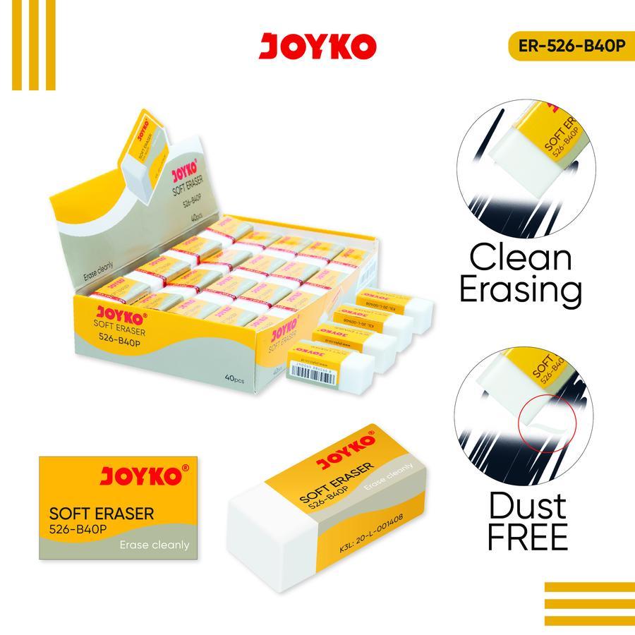 

[1 BOX / 40 PCS] Eraser / Penghapus Joyko 526-B40P