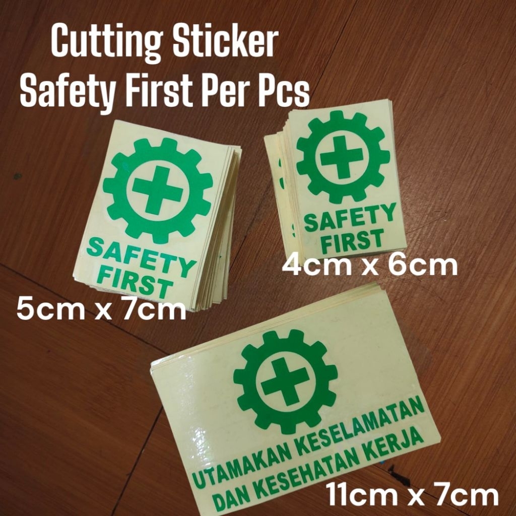 

Cutting sticker Safety First K3 Stiker Helmet Per Pcs
