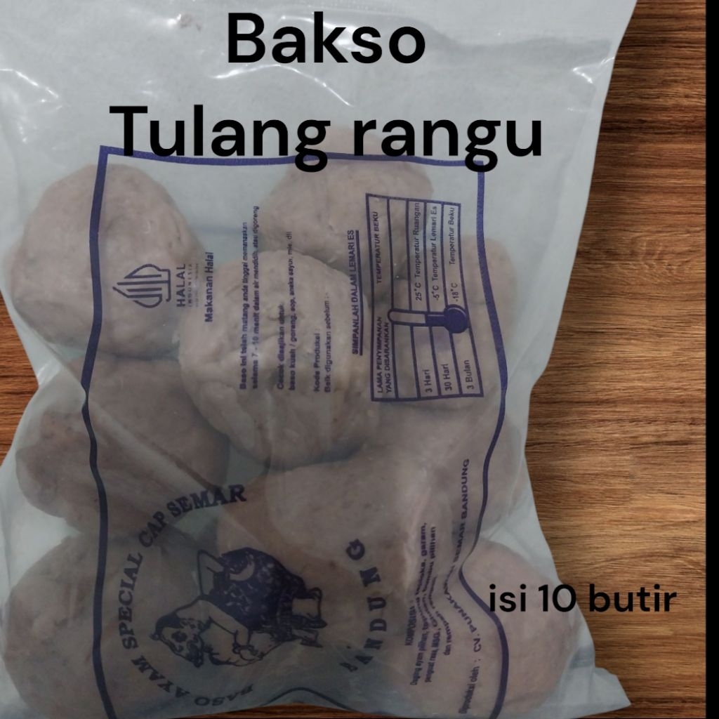 

baso varian tulang rangu [semar asli] isi 10 butir bakso bakar/pentol