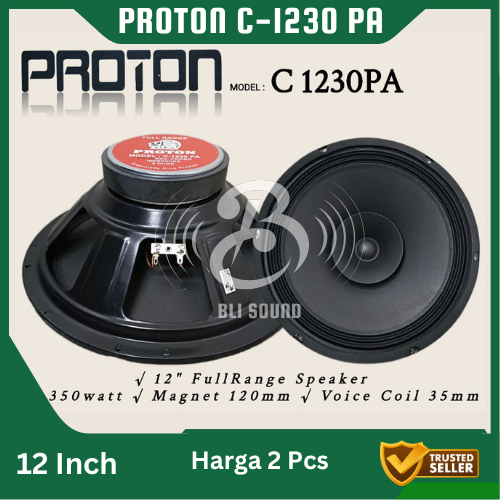 HARGA 2 PCS SPEAKER KOMPONEN PROTON 12 INCH C-1230PA C1230PA C 1230PA C 1230 PA FULL RANGE ORIGINAL 