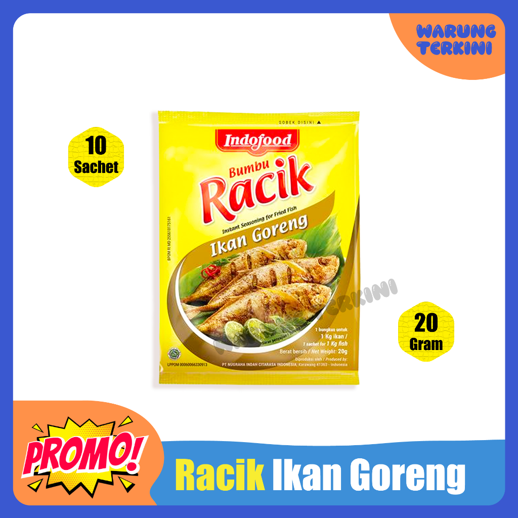 

Racik Bumbu Ikan Goreng 20g 1 Renceng | Racikan Bumbu Kering Berkualitas Indofood