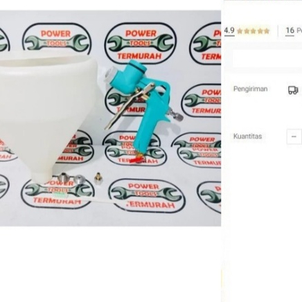 

Spray Gun NORITA H5000G Hopper Cat Semen Tembok Spoit Cement Texture