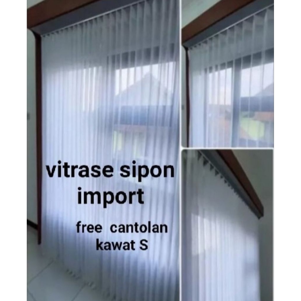 Gorden vitrase poil import,horden plisket,tirai kaca,lapisan gorden,minimalis