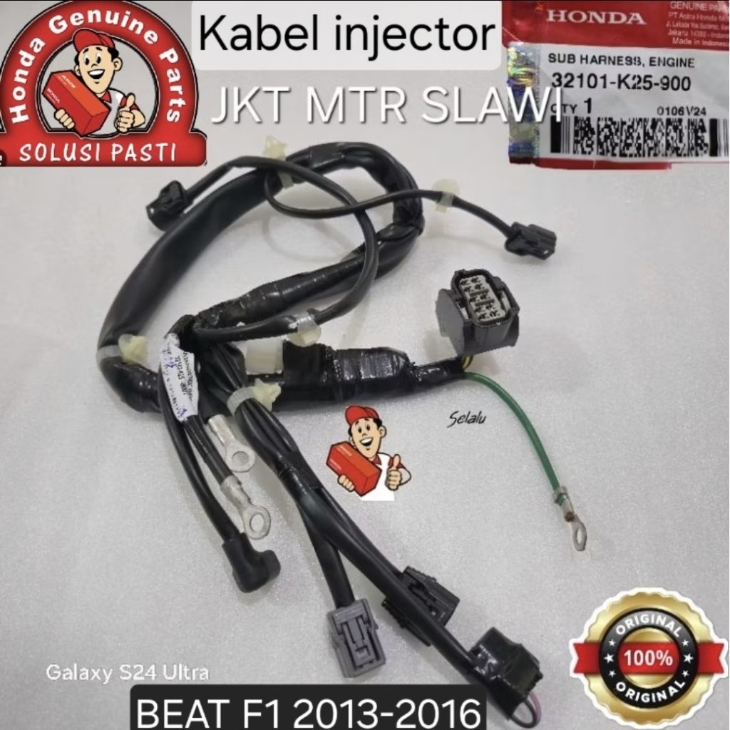32101-K25-900 sub harness engine, kabel injector, kabel injektor, kabel body ecu beat f1 2013-2016 s