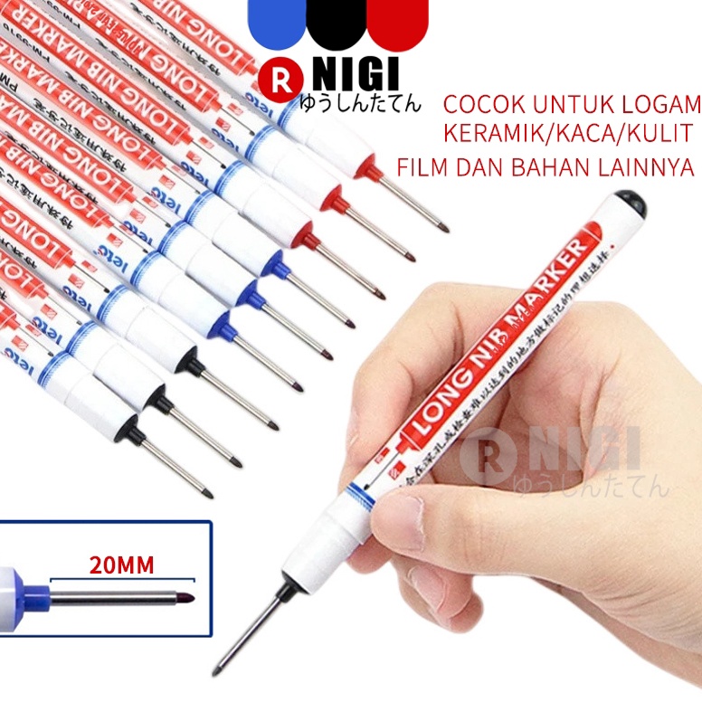 

KODE B63L NIGI Lubang Dalam Panjang Nib Penanda Kepala Logam Melubangi Pen Tahan Air
