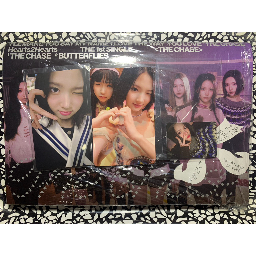 photocard official pob jiwoo fansign jakarta set + album hearts2hearts h2h