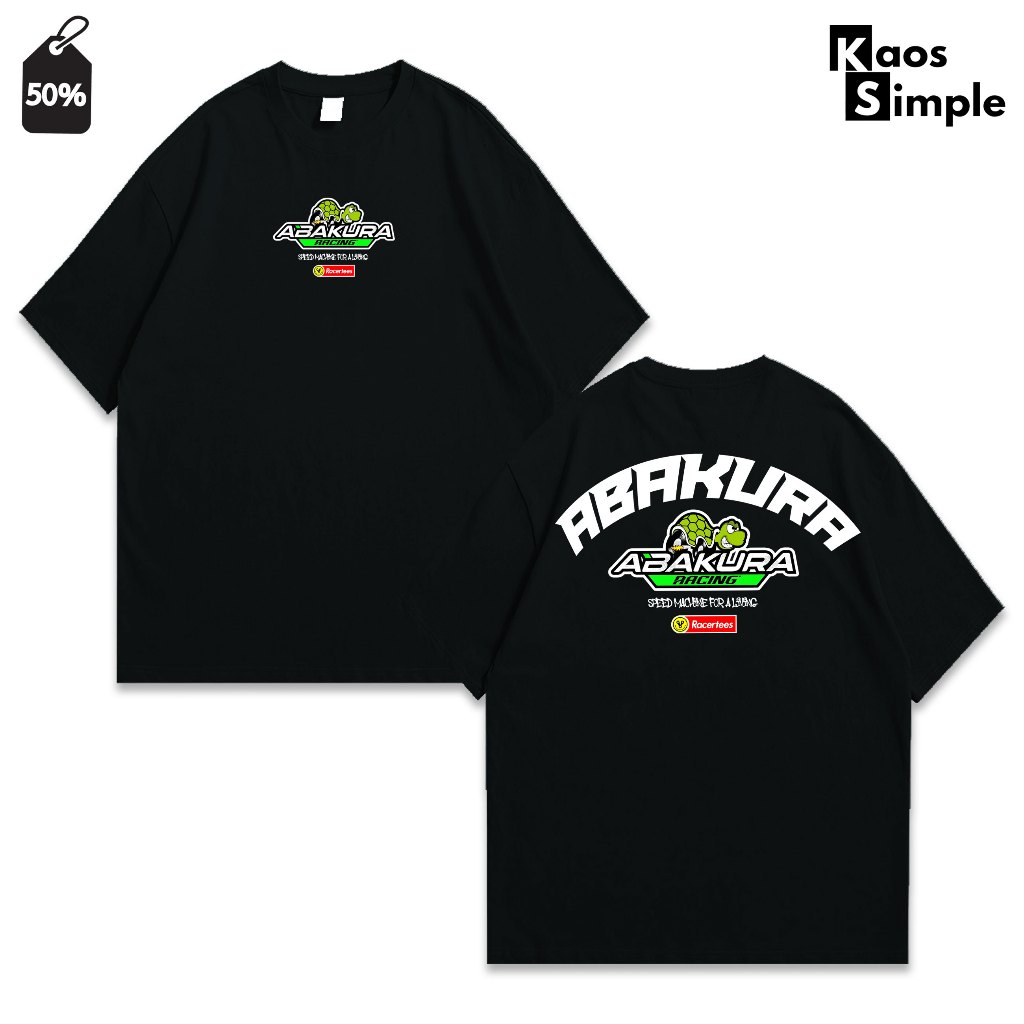 RACERTEES Kaos Abakura#15 T-Shirt Pria Popular Kaos Distro Oversize Desain Futuristik Aesthetic KAOS