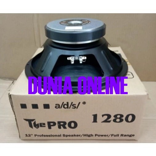 Speaker Komponen 12 Inch Full Range Ads 1280 / Ads1280 The Pro 800 Watt Aluminium Coil